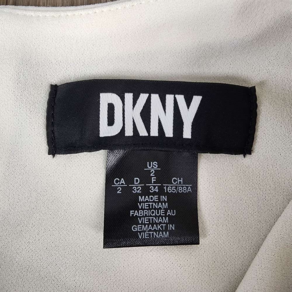 DKNY Womens Black Ivory Colorblock Sleeveless Sheath Dress Size 2 New With Tags - Picture 2 of 15